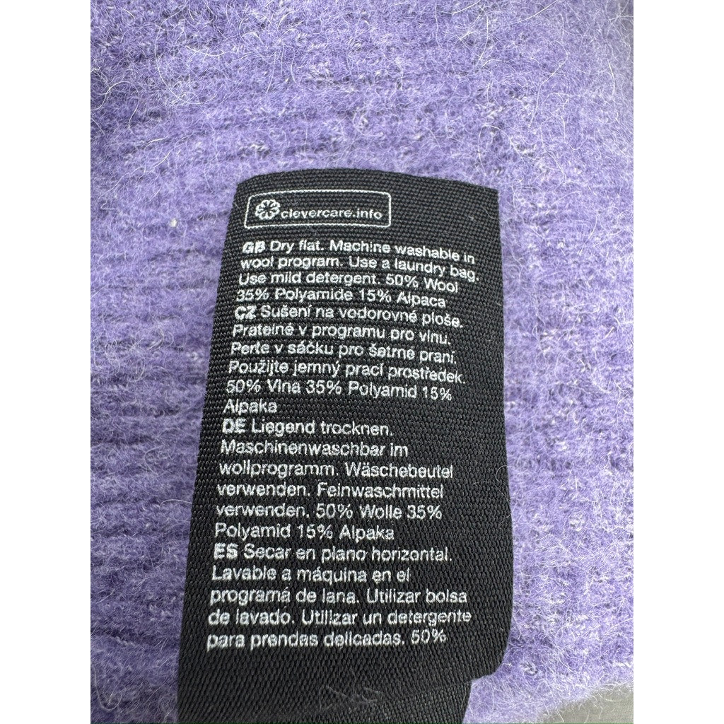 464. & Other Stories Cropped Cardigan Sweater Size S Purple