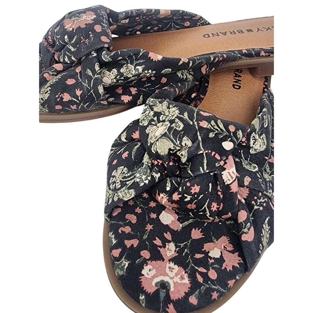 509. Lucky Brand Floral Slide Sandals Size 6M/36.5