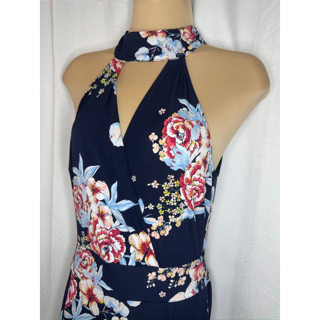 394. New York & Company Floral Halter Maxi Dress Size XS
