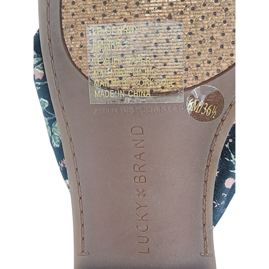 509. Lucky Brand Floral Slide Sandals Size 6M/36.5