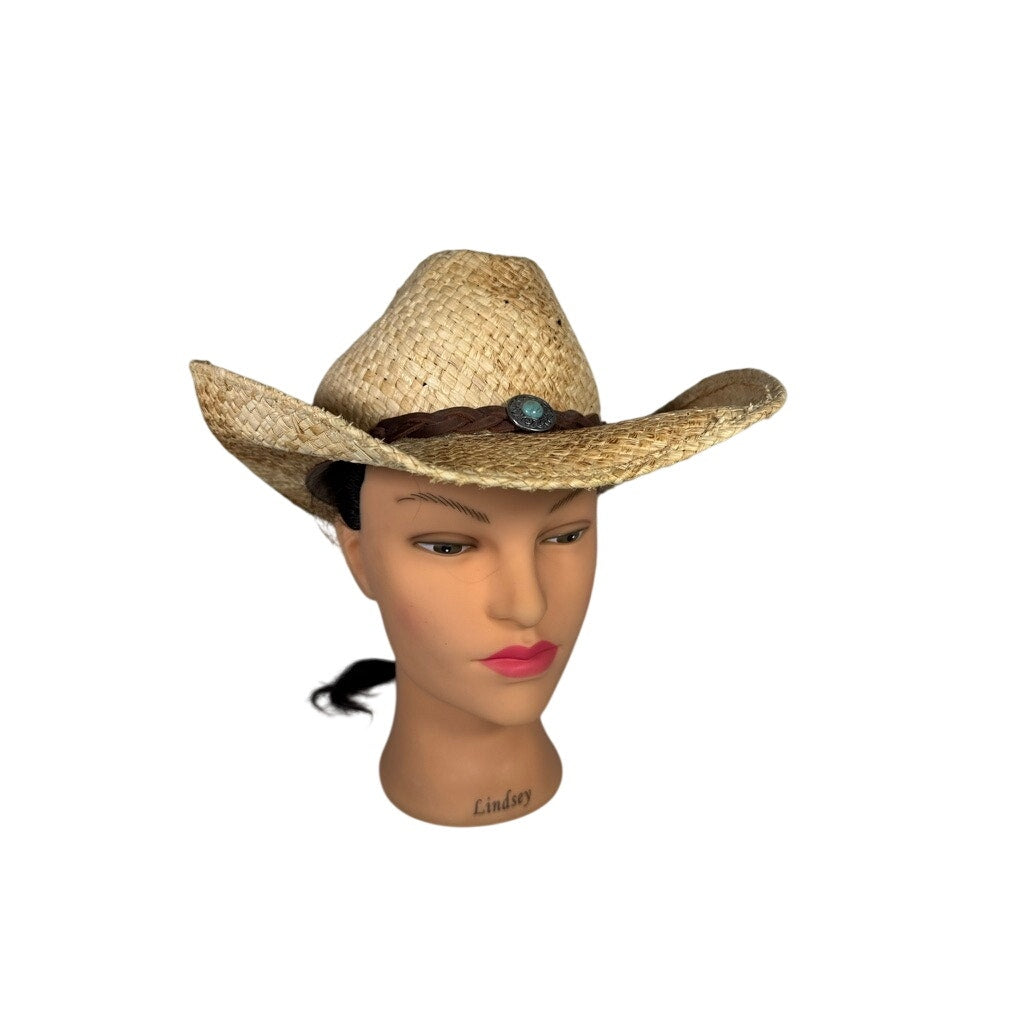 487. Stetson Straw Western Cowboy Hat Size S