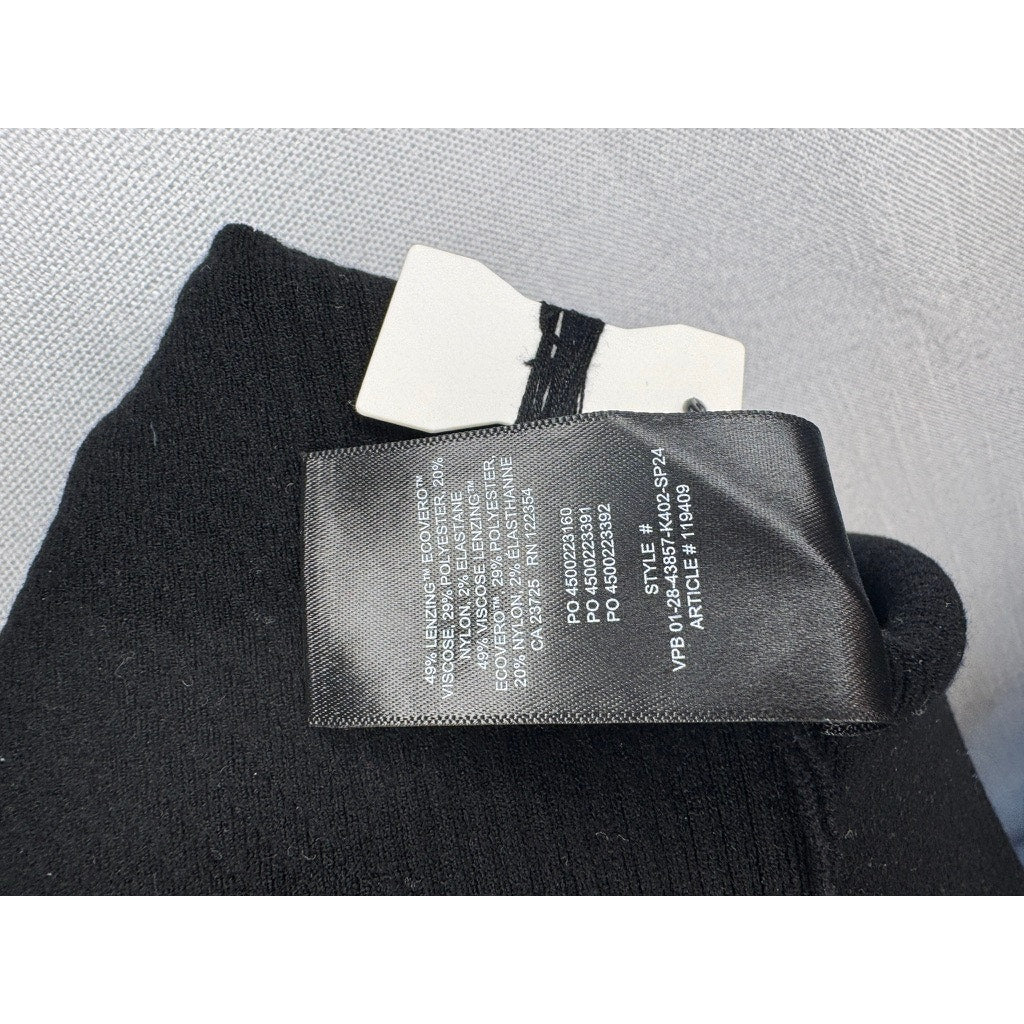 422. Babaton Aritzia Black Textured Sweetheart Neckline Bodysuit Size XS