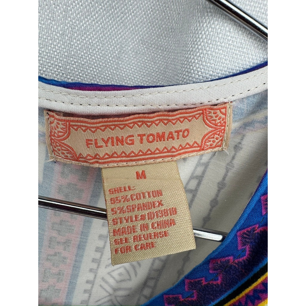 406. Flying Tomato Tribal Print Sleeveless Fit & Flare Dress Size M