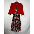 410. Studio I Floral Sleeveless Dress with Cropped Jacket Size 10