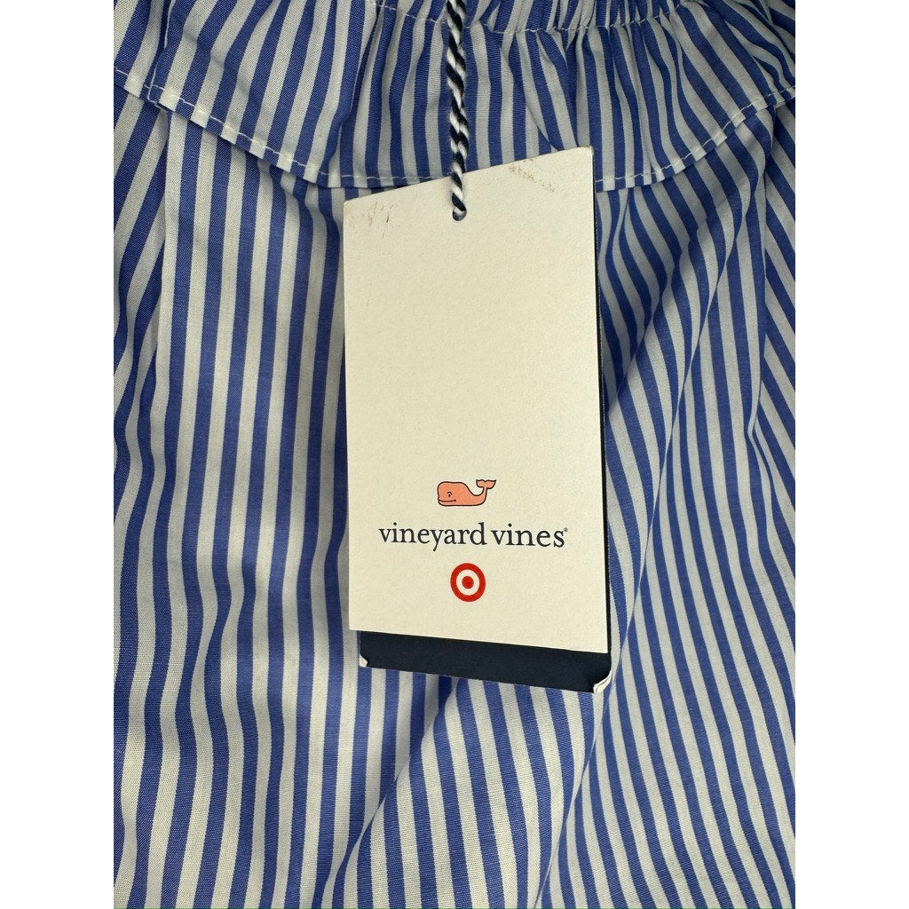 424. Vineyard Vines for Target Blue White Stripe Peasant Top Size M