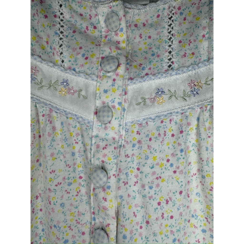 407. Aria Floral Ditsy Print Short Sleeve Nightgown House Dress Size Small