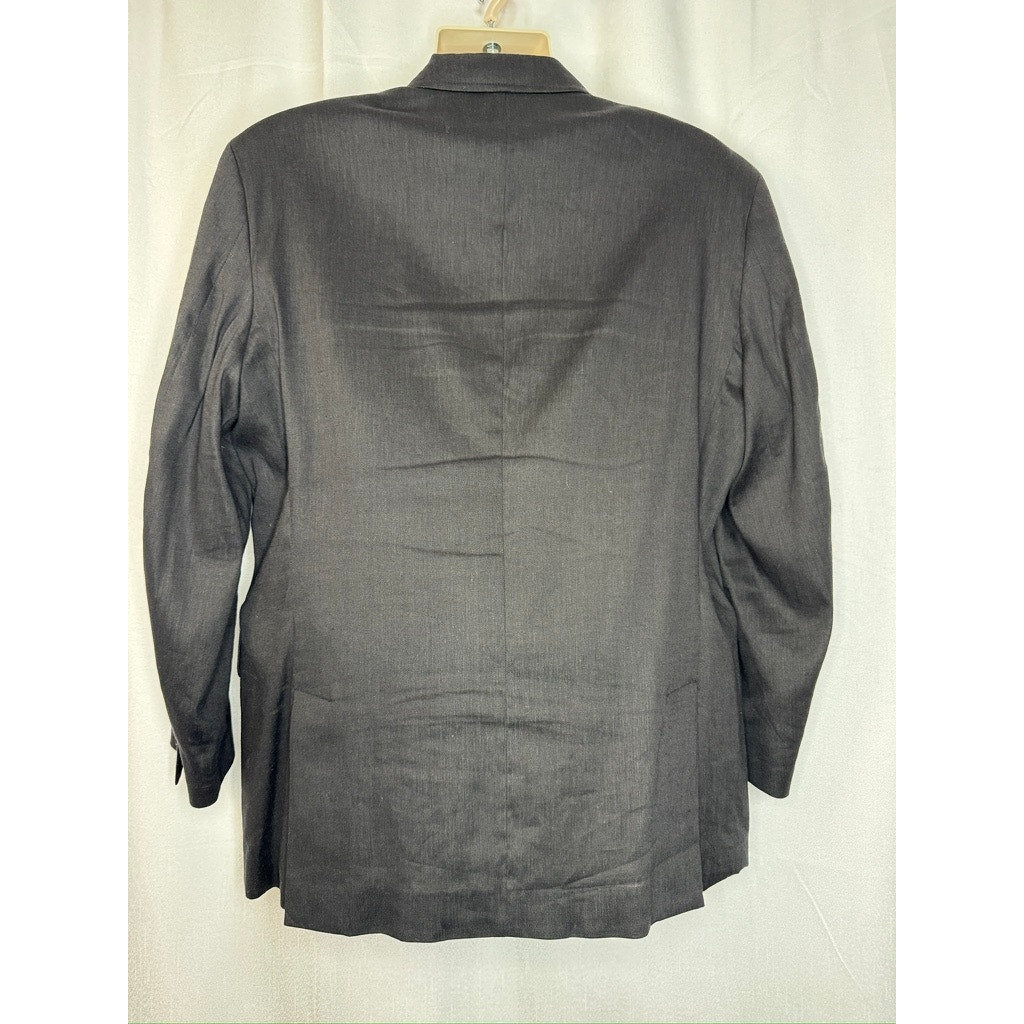 438. INC International Concepts Charcoal Linen Blend Blazer Sport Coat Size L