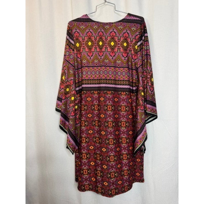 381. Ashley Stewart Paisley Boho Kimono Sleeve Dress Size 14/16