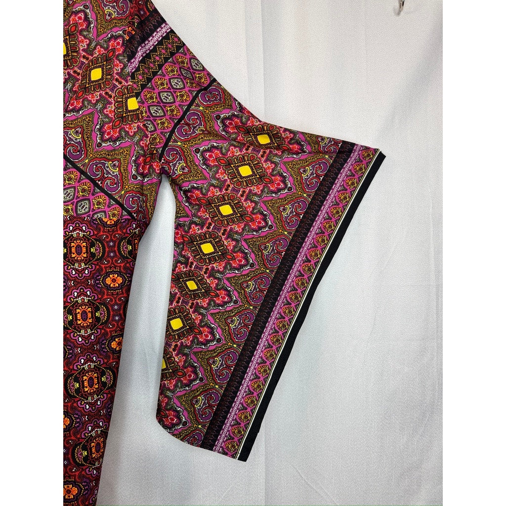 381. Ashley Stewart Paisley Boho Kimono Sleeve Dress Size 14/16
