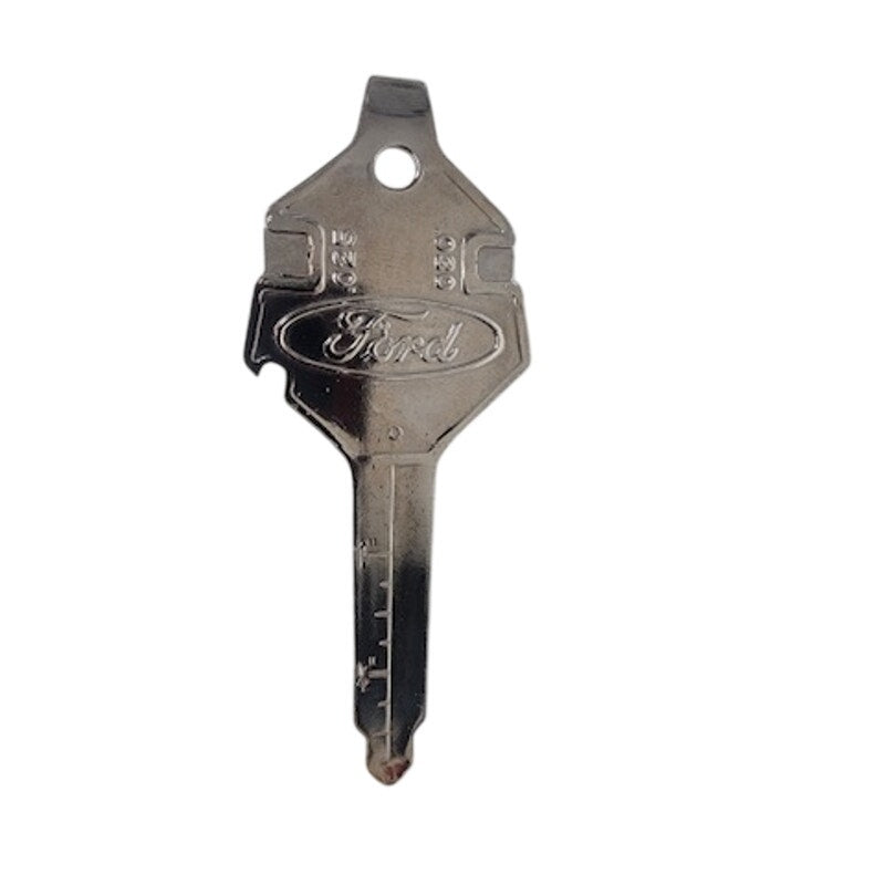 510. Pinto Uncut Logo Metal Key Red White Blue Vintage Automotive Collectible