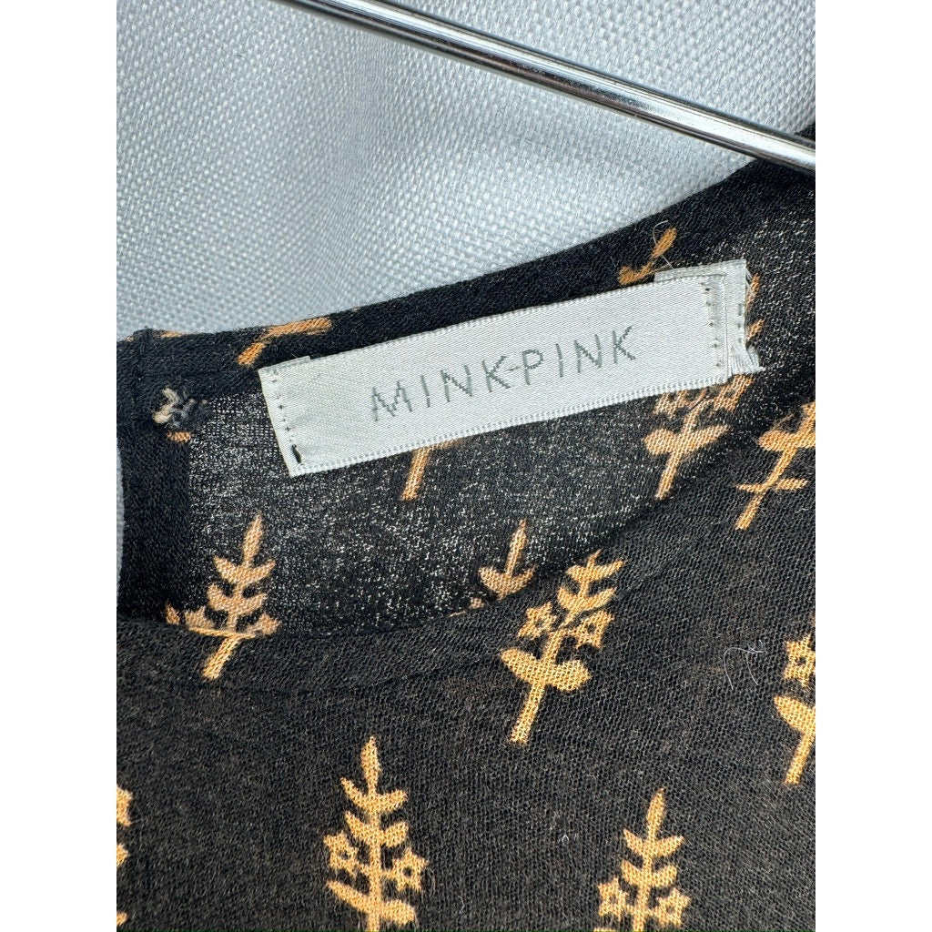 399. MinkPink Boho Print Sleeveless Fit & Flare Dress Size XS