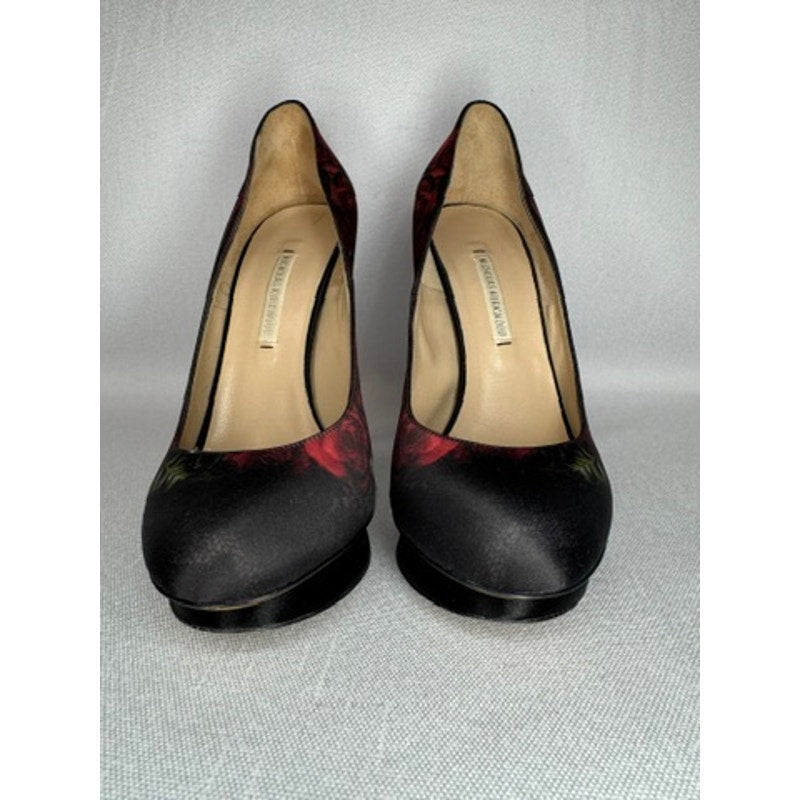 441. Nicholas Kirkwood Floral Platform Pumps Size 6.5/36.5 Made in Italy