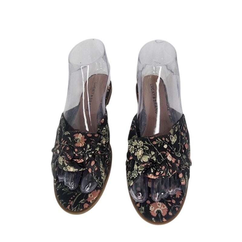 509. Lucky Brand Floral Slide Sandals Size 6M/36.5