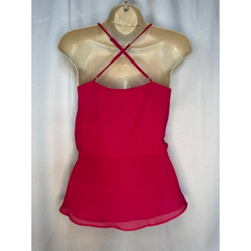 423. The Impeccable Pig Fuchsia Surplice Cross Back Tank Top Size S NWT