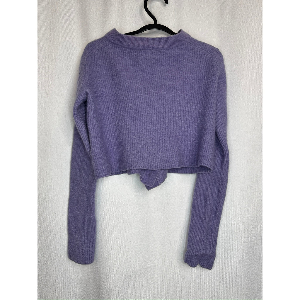 464. & Other Stories Cropped Cardigan Sweater Size S Purple