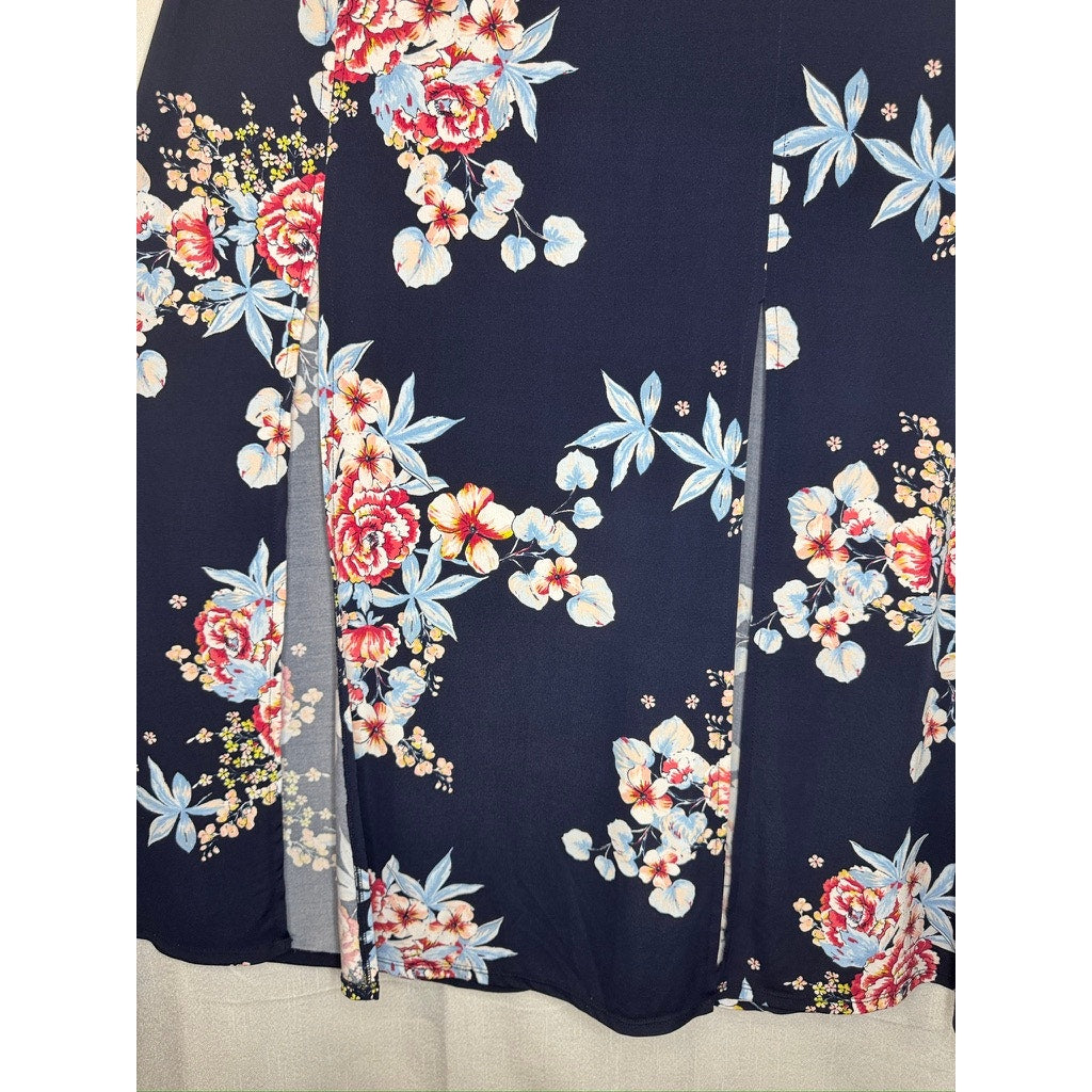 394. New York & Company Floral Halter Maxi Dress Size XS