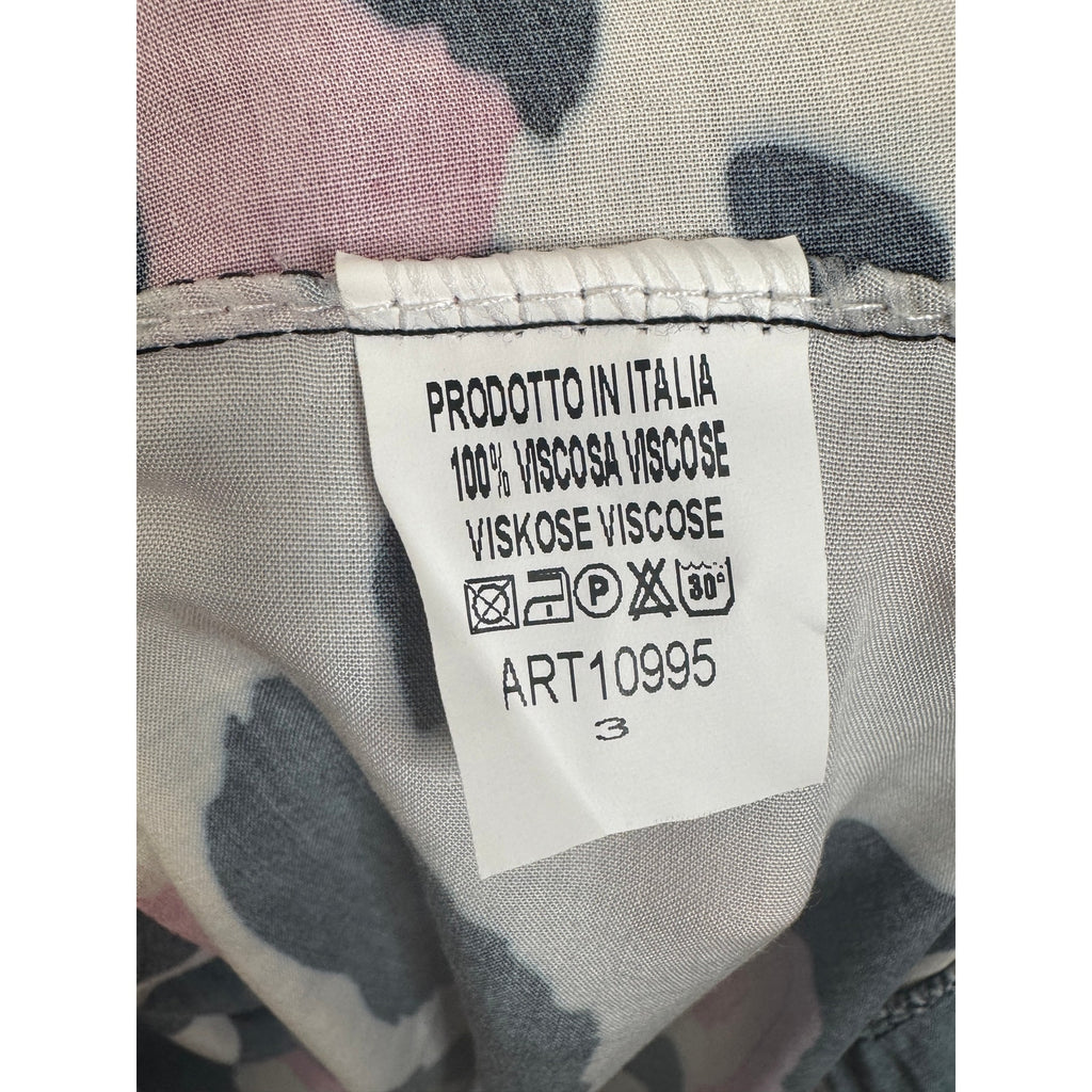352. Made in Italy Pink Leopard Print Smocked Maxi Dress