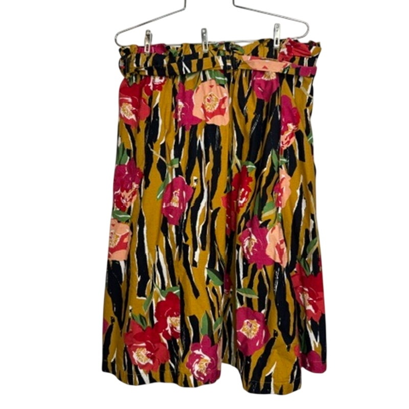 477. Truly 4 You Floral Zebra Print Maxi Skirt Size L/XL