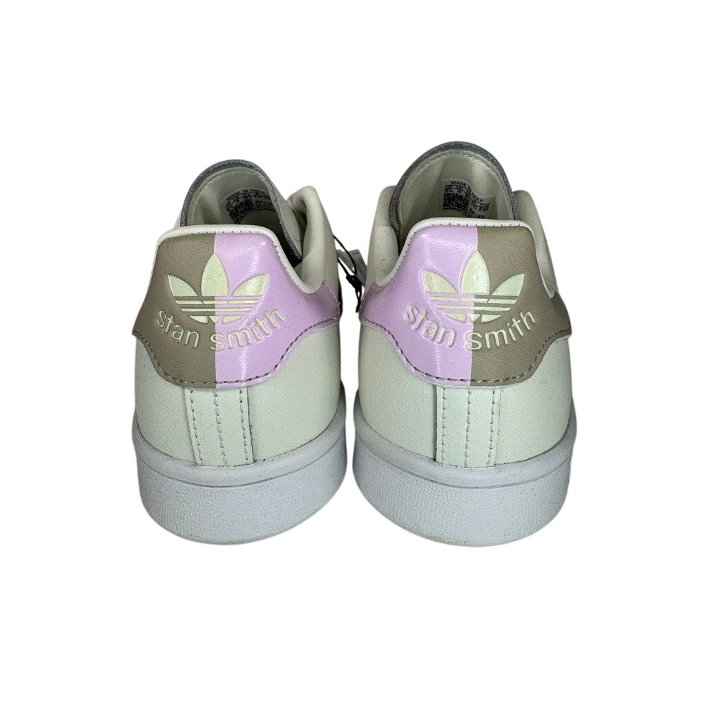 495. Adidas Stan Smith White Purple/Taupe Sneakers Women's Size 5.5 NWT