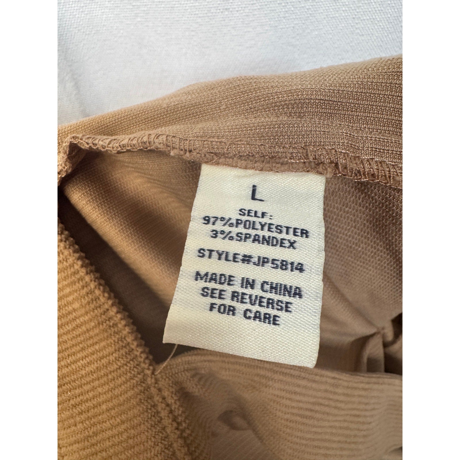 351. Jealous Tomato Camel Ribbed Flare Leg Jumpsuit NWOT Large
