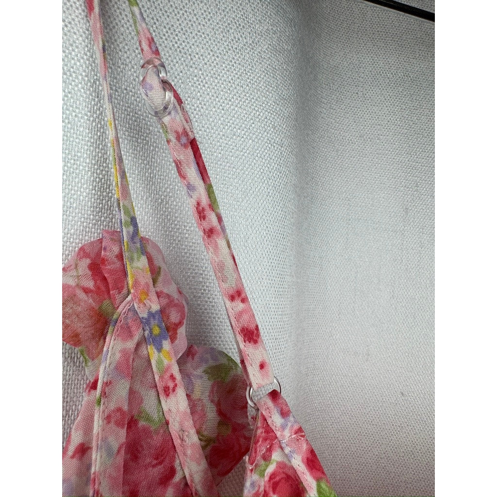 373. Oscar de la Renta Pink Label Floral Cami Top Size Large