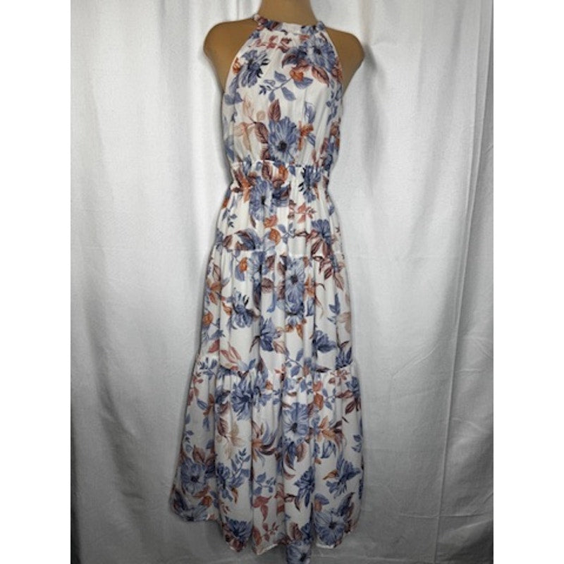 391. Japna Floral Halter Maxi Dress Size S EUC