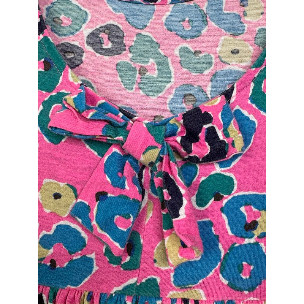 577. Lilly Pulitzer Girls Pink Leopard Print Dress Size S/4-5