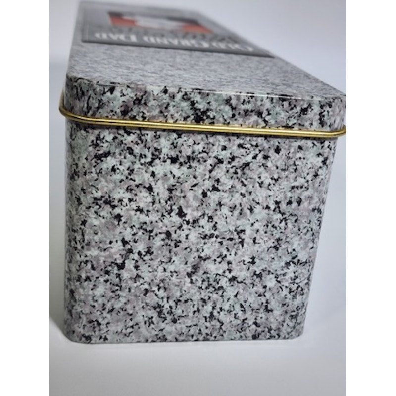 517. Old Grand-Dad Bourbon Book Shaped Metal Tin Storage Box Vintage