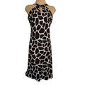 454. Banana Republic Silk Giraffe Print Halter Maxi Dress Size 12