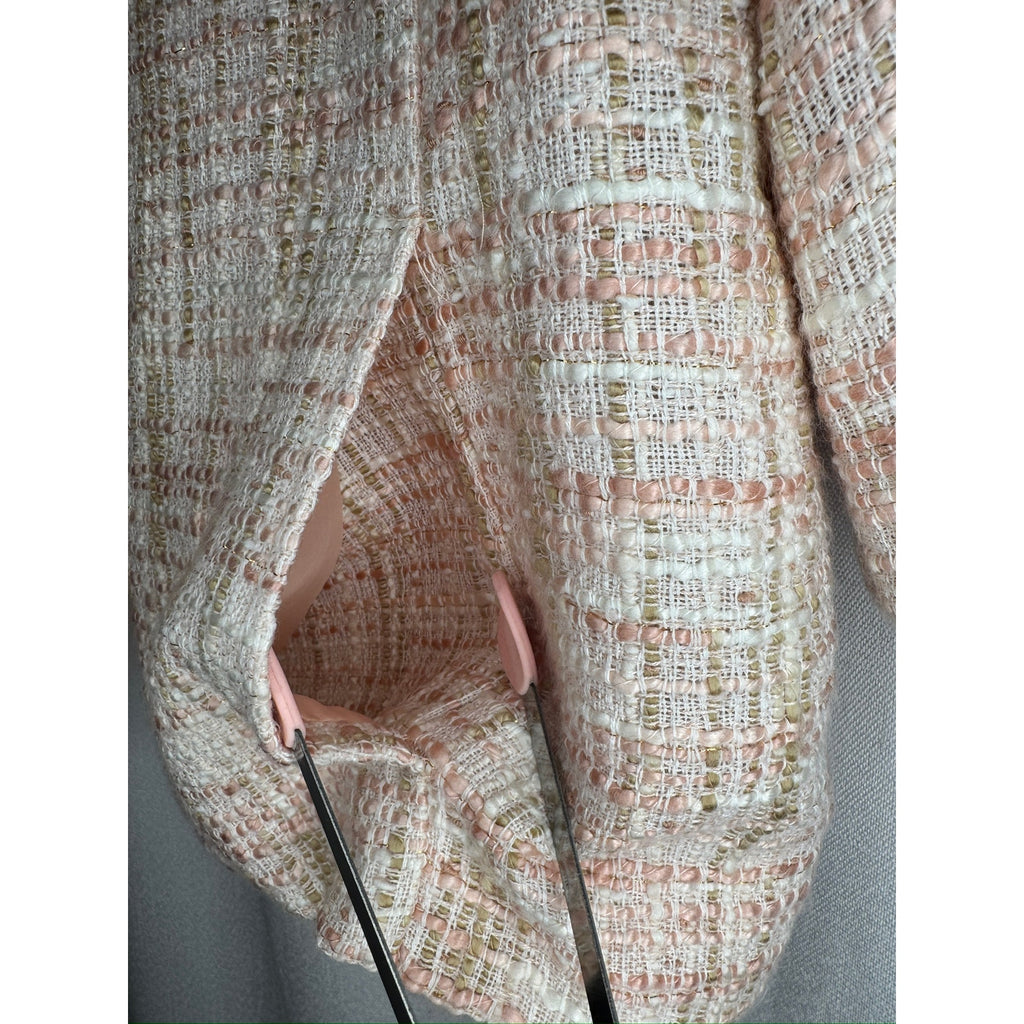431. Alfred Dunner Petite Embellished Tweed Jacket Pink Size PM