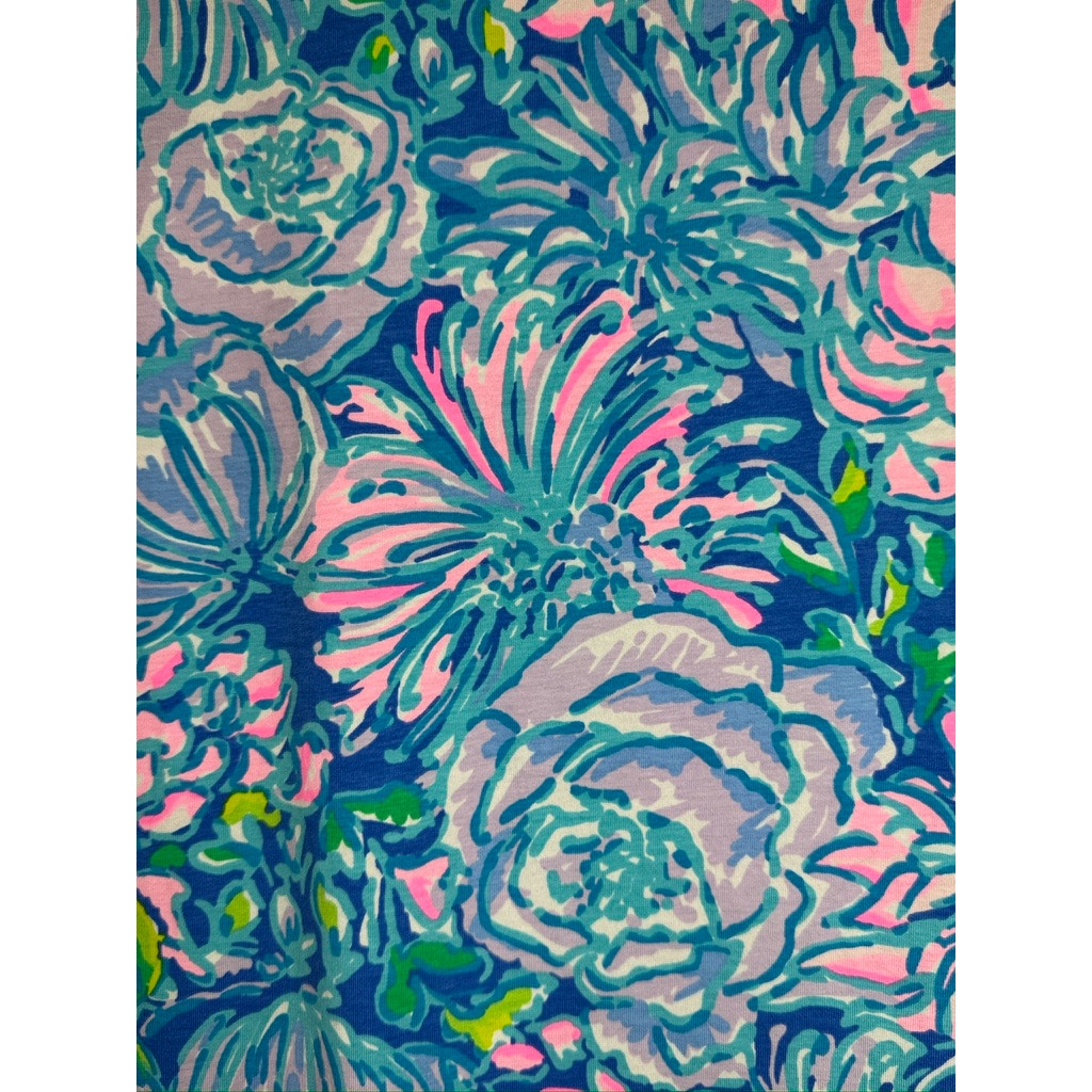 469. Lilly Pulitzer Printed Long Sleeve Top Size S Blue Pink
