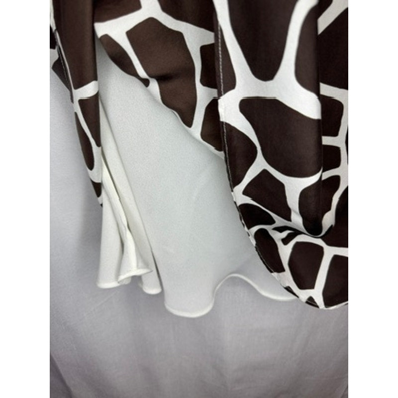 454. Banana Republic Silk Giraffe Print Halter Maxi Dress Size 12