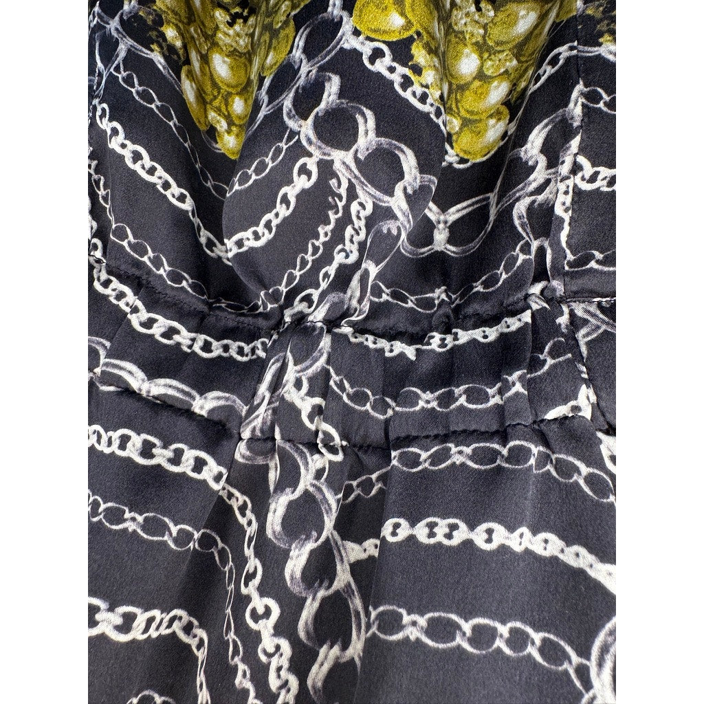 421. CAbi Silk Chain Print Sleeveless Tunic Top Size M