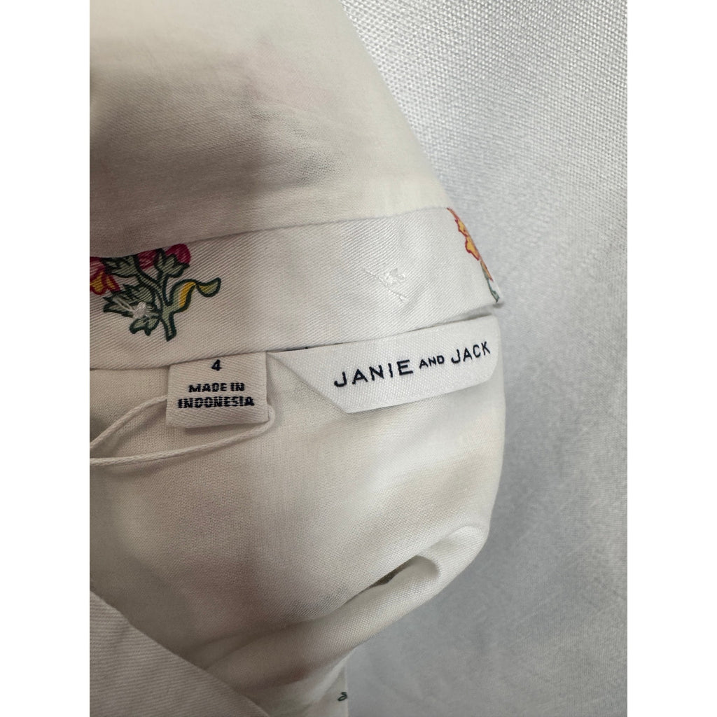 341. Janie and Jack NWT Floral Wide Leg Jumpsuit Girls Size 4