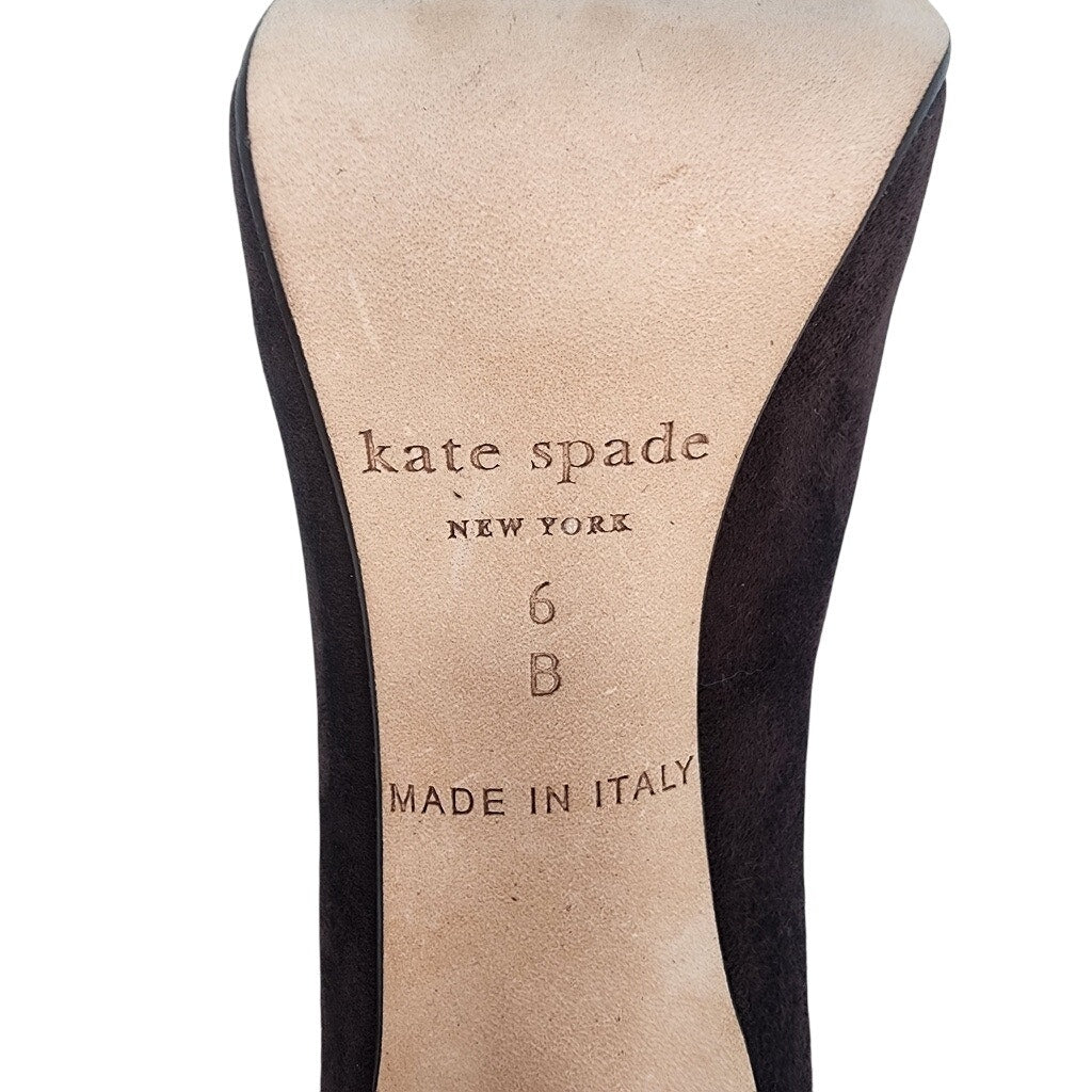 506 Kate Spade New York Brown Suede Pumps Size 6B Made in Italy
