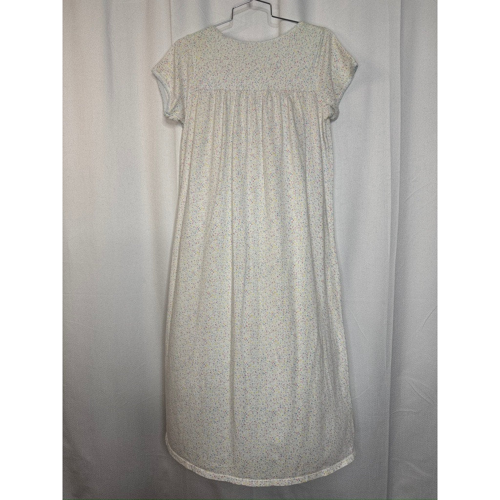 407. Aria Floral Ditsy Print Short Sleeve Nightgown House Dress Size Small