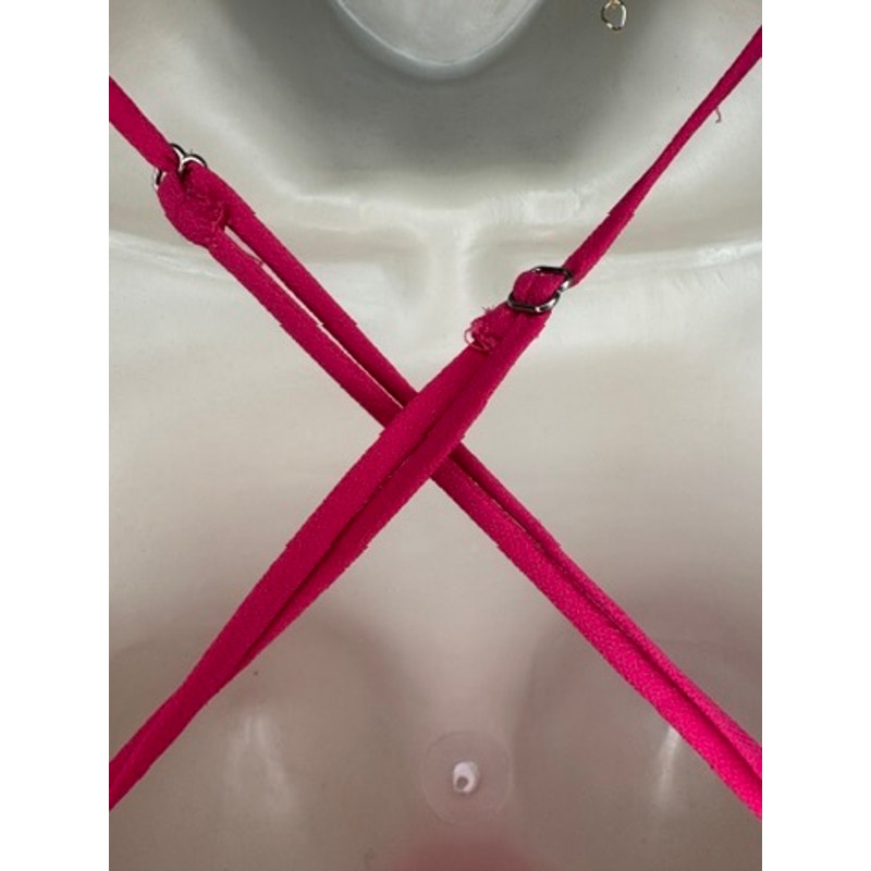 423. The Impeccable Pig Fuchsia Surplice Cross Back Tank Top Size S NWT