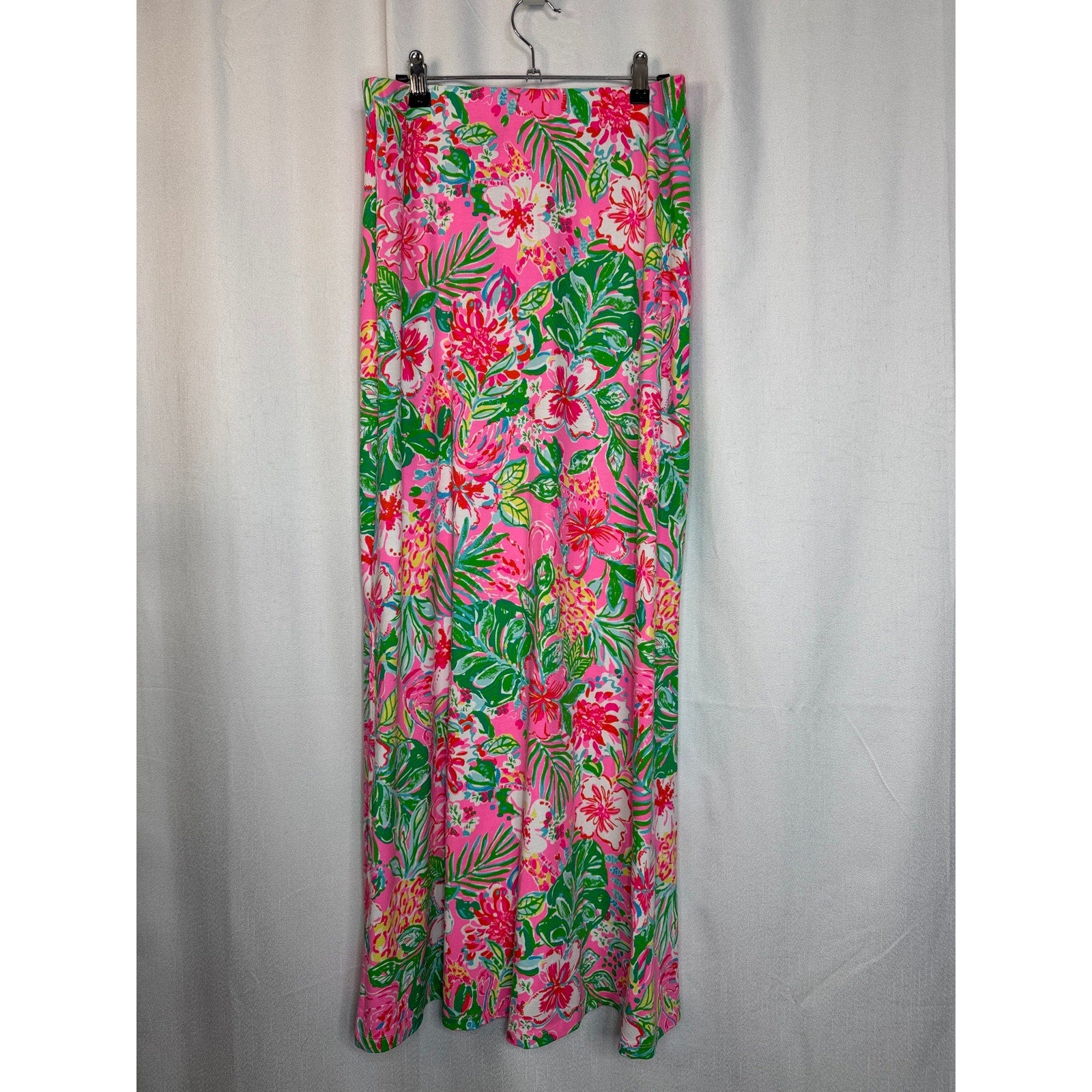 360. Lilly Pulitzer Pink Tropical Print Maxi Skirt Size Small
